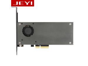 JEYI SK9 M.2 NVMe(M Key)&NGFF(B Key) SSD to PCI-E 3.0 x4 Adapter Converter Card with Cooling Fan and Solid Aluminum Shield JEYI SK9 M.2 NVMe(M Key)&NGFF(B Key) SSD to PCI-E 3.0 x4 Adapter Converter Card with Cooling Fan and Solid Aluminum Shield