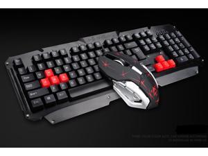 CORN HK1600 2.4GHz Wireless Metal Cover Mechanical Feeling Suspension Keycaps Gaming Keyboard and Mouse Combo
