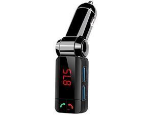 Corn BC06S High Performance Digital Wireless Bluetooth Fm Transmitter, in-car Bluetooth Receiver, fm Radio Stereo Adapter, bluetooth car charger with Handsfree Calling and USB Charging Port Up to 2A