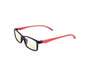 CORN Optiks YJ-2 Full Rim Advanced Video Gaming Eyewear Glasses with Headset Compatibility and Amber Lens Tint, Flexible Beta Memory Polymer (Red) CORN Optiks YJ-2 Full Rim Advanced Video Gaming Eyewear Glasses with Headset Compatibility and Amber Lens Tint, Flexible Beta Memory Polymer (Red)