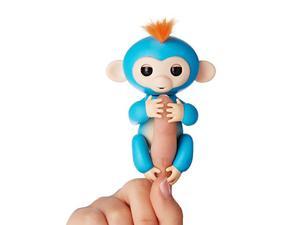 Fingerlings - Interactive Baby Monkey- Boris (Blue with Orange Hair) By WowWee