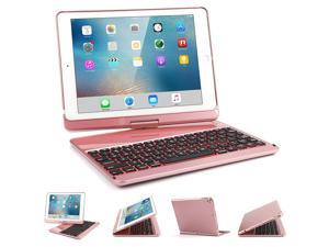 Corn iPad Keyboard Case Folio Smart 360 Rotate Stand Cover 7-Color LED Backlit Bluetooth Keyboard Case for 2017 New iPad 9.7, iPad pro 9.7, iPad Air, iPad Air 2 - Black Corn iPad Keyboard Case Folio Smart 360 Rotate Stand Cover 7-Color LED Backlit Bluetooth Keyboard Case for 2017 New iPad 9.7, iPad pro 9.7, iPad Air, iPad Air 2 - Black