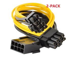 2-Pack 8-pin to 2x 6+2-pin (6-pin/8-pin) PCI Express Power Splitter Cable 18 AWG 2-Pack 8-pin to 2x 6+2-pin (6-pin/8-pin) PCI Express Power Splitter Cable 18 AWG