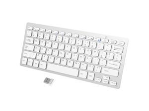 JETech Ultra-Slim 2.4G Wireless Keyboard  (White) 2161  for  Windows XP /7/8/10/Vista