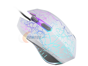VersionTech 2400 DPI Gaming Mouse with 7 Auto-Changing Color's for Computer/PC/Laptop, USB Wired Mouse, 4 Adjustable DPI Levels with 6 Buttons for Gaming/Gamer, White