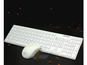 CORN MK-266 Ergonomic Design, Classic Exterior Waterproof  Ultra-thin and Light, Power-saving, Silent Wireless Keyboard, And Mouse Combo For Office And Game, Support Laptop, PC, Smart TV  - White