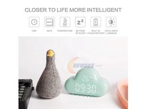 CORN Updated ABS Night Light Smart Table Stand Cloud Alarm Clock for Room Decoration-Mint Green