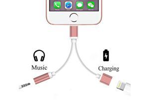 CORN 2 in 1 Lightning iPhone 7 Adapter & Splitter, Lightning Adapter Charger, Lightning to 3.5mm AUX Headphone Jack Audio Adapter iPhone 7/7 Plus