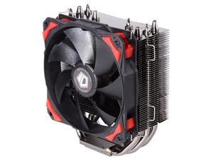ID-COOLING SE-204K Black Nickel Plating Cooler with 4*8mm Heatpipe& 120mm Black/Red PWM Fan with Noise Absorption & Copper Base, Intel LGA2011/1366/115X/775 & AMD All Sockets