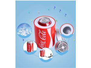 Portable Car Refrigerator Mini USB Coke Fridge Refrigerator Can Tank for Office Bedroom School Beverage Cooler Cooling,Red 