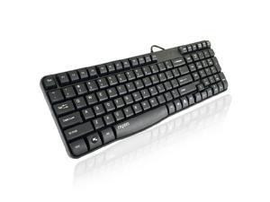 Rapoo K130  Ergonomic Design, Cool Exterior Waterproof Wired Quiet Clicking Keyboard For Gaming and Office- Black