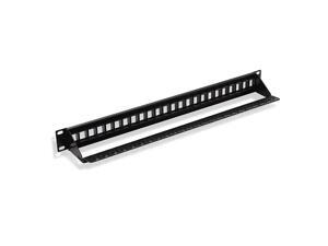 CORN Rack or Wall Mount 24-Port Cat6/Cat 6 Keystone Patch Panel (Blank Patch Panel) CORN Rack or Wall Mount 24-Port Cat6/Cat 6 Keystone Patch Panel (Blank Patch Panel)