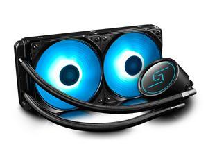 DeepCool Gammaxx L240 CPU Liquid Cooler, with built-in 12V RGB lighting system, ceramic axle bearings and axle cores, supports Mainstream Intel & AMD