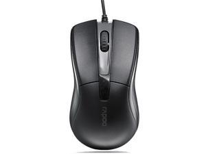 Rapoo N1162  Ergonomic Design,  Wired  Mouse For Office And Game, Support PC, and Laptop-Black