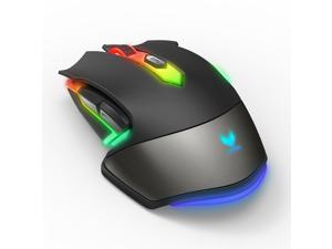 Rapoo V302  Ergonomic Design, Cool Exterior 7000DPI RGB 6-button  Breathing LED Light  Wired  Mouse For Office And Game - Black