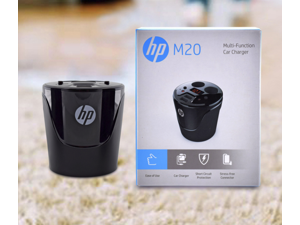 HP M20  Bottle Shaped Smart Multi-functional Car Charger, Dual USB Ports and Cigarette Lighters, Support  Multiple Electronic Devices, Voltage Monitor