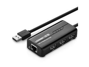 UGREEN RJ45 Ethernet Adapter with USB 2.0 Hub USB Network Adapter 10/100Mbps for Nintendo Switch, Wii, Windows Surface Pro, MacBook Air/Retina, Chromebook, and More PC