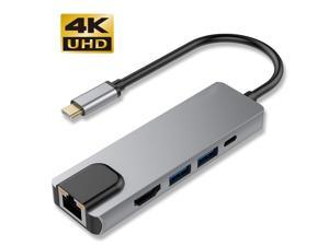 USB C Hub Multiport Adapter, 5-in-1 CORN USB 3.1 Type C Thunderbolt 3 with HDMI 4K, 1000M RJ45 Gigabit Ethernet, 2 USB 3.0 Ports, USB C Power Charging for MacBook/ChromeBook Pixel/USB-C Devices USB C Hub Multiport Adapter, 5-in-1 CORN USB 3.1 Type C Thunderbolt 3 with HDMI 4K, 1000M RJ45 Gigabit Ethernet, 2 USB 3.0 Ports, USB C Power Charging for MacBook/ChromeBook Pixel/USB-C Devices