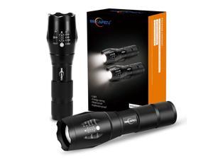 CORN [2 PACK] LED Tactical Flashlight 5 Modes, Flashlights High Lumens, Zoomable, Handheld Flashlight - Best For Camping, Hiking, Dog Walking