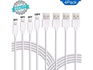 CORN Micro USB Cable Android 4 Pack (1 x 3ft, 2 x 6ft, 1x10ft) USB to Micro USB Cables High-Speed USB 2.0 Sync and Charging Cables for Samsung, HTC, Motorola, Nokia, Kindle, MP3, Table CORN Micro USB Cable Android 4 Pack (1 x 3ft, 2 x 6ft, 1x10ft) USB to Micro USB Cables High-Speed USB 2.0 Sync and Charging Cables for Samsung, HTC, Motorola, Nokia, Kindle, MP3, Table