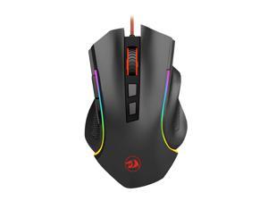 Redragon M602 Wired Gaming Mouse RGB Spectrum Backlit Ergonomic Mouse Programmable with 7 backlight modes up to 7200 DPI for Windows PC Gamers  Black