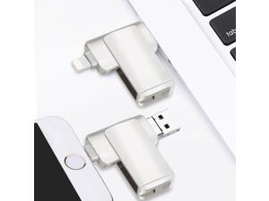 CORN 3 in 1 Mobile USB Flash Drive with Lightning Connector for iPhone iPad and Android Micro USB Connector for Android Phone and PC, Laptop (16GB)-Silver