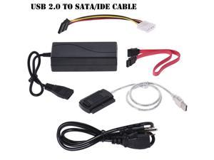CORN SATA/PATA/IDE Drive to USB 2.0 Adapter Converter Cable for 2.5/3.5 Inch Hard Drive/5 inch Optical Drive with External AC Power Adapter