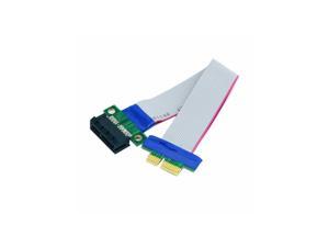 Gotd PCI-E 1X Slot Riser Card Extender Extension Ribbon Flex Relocate Cable