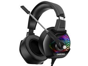 ONIKUMA Stereo Gaming Headset for PC, PS4, Xbox One, Playstation Games, Noise Cancelling Headphones for Mac, Laptop, Nintendo Switch - RGB LED Lights, 7.1 Surround Sound, Soft Ear Pads, Volume Control ONIKUMA Stereo Gaming Headset for PC, PS4, Xbox One, Playstation Games, Noise Cancelling Headphones for Mac, Laptop, Nintendo Switch - RGB LED Lights, 7.1 Surround Sound, Soft Ear Pads, Volume Control