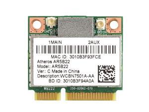Atheros AR9462 AR5B22 WB222 WiFi Dual Band 2.4 & 5Ghz 300Mbps Bluetooth 4.0 Card Atheros AR9462 AR5B22 WB222 WiFi Dual Band 2.4 & 5Ghz 300Mbps Bluetooth 4.0 Card