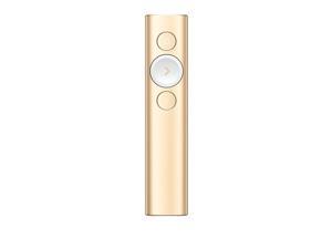 Logitech Spotlight Presentation Remote - Advanced Digital Highlighting with Bluetooth, Universal Compatibility, 30m Range and Quick Charging – Gold
