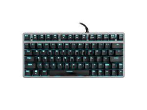 Velocifire 10 Keyless Mechanical Keyboard Mini, 78-Key Compact Ergonomic, Low Profile Quiet Outemu Brown Switches Backlit and Double-Shot ABS Keycaps for Copywriter, Typist and Programmer