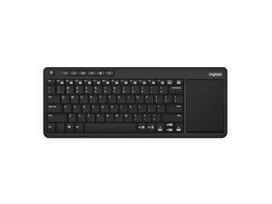 Rapoo K2600 2.4G Wireless Touch Keyboard Slim Keyboards with Big Touch Pad Panel for Smart TV/Laptop/Computer/Tablet