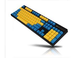 Leopold FC900R PD Mechanical Keyboard with Cherry MX Blue Switch (Black Case, Yellow/Blue PBT Doubleshot Keycaps, 104 Keys, ANSI/US) Leopold FC900R PD Mechanical Keyboard with Cherry MX Blue Switch (Black Case, Yellow/Blue PBT Doubleshot Keycaps, 104 Keys, ANSI/US)