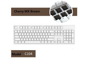 iKBC C210 104 Keys Mechanical Keyboard with Cherry MX Brown Switch, White PBT Double Shot Keycap, N-Key Rollover and 6 Anti-ghosting Keys( No Light Version) iKBC C210 104 Keys Mechanical Keyboard with Cherry MX Brown Switch, White PBT Double Shot Keycap, N-Key Rollover and 6 Anti-ghosting Keys( No Light Version)