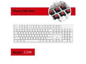 iKBC C210 104 Keys Mechanical Keyboard with Cherry MX Red Switch, White PBT Double Shot Keycap, N-Key Rollover and 6 Anti-ghosting Keys( No Light Version) iKBC C210 104 Keys Mechanical Keyboard with Cherry MX Red Switch, White PBT Double Shot Keycap, N-Key Rollover and 6 Anti-ghosting Keys( No Light Version)