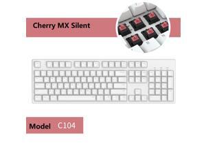 iKBC C210 104 Keys Mechanical Keyboard with Cherry MX Silent Red Switch, White PBT Double Shot Keycap, N-Key Rollover and 6 Anti-ghosting Keys( No Light Version) iKBC C210 104 Keys Mechanical Keyboard with Cherry MX Silent Red Switch, White PBT Double Shot Keycap, N-Key Rollover and 6 Anti-ghosting Keys( No Light Version)