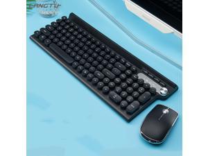 Langtu LT500  Ergonomic Design,Cool Exterior 2.4GHz Wireless Keyboard And Mouse Combo For Office And Game, USB Chargeable, 1500DPI Silent Mouse  - Black