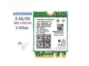 2.4G Wireless AX200NGW NGFF Network Wifi Card For Intel AX200 2.4G/5Ghz 802.11ac/ax Wi-fi Bluetooth 5.0 better than 9260AC NGW 2.4G Wireless AX200NGW NGFF Network Wifi Card For Intel AX200 2.4G/5Ghz 802.11ac/ax Wi-fi Bluetooth 5.0 better than 9260AC NGW