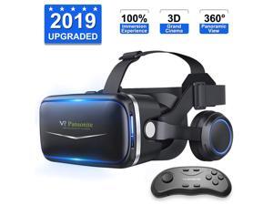 2019 New Version CORN Upgraded & Lightweight Virtual Reality Headset with Stereo Headphone,Eye Protected HD Vr Headset with Remote Controller for 3D Movies and Games 2019 New Version CORN Upgraded & Lightweight Virtual Reality Headset with Stereo Headphone,Eye Protected HD Vr Headset with Remote Controller for 3D Movies and Games