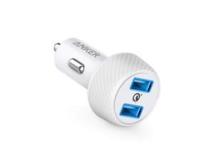 39W Dual USB Car Charger with Quick Charge 3.0, PowerDrive Speed 2 for Galaxy S7/S6/Edge/Plus, PowerIQ for iPhone X/8/7/6s/Plus, iPad Pro/Air 2/mini, LG, Nexus, HTC and More