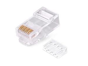 Corn Electronics RJ-45PLUG Cat 6 Crystal Clear RJ-45 Tip/Connector, 100-Pack Corn Electronics RJ-45PLUG Cat 6 Crystal Clear RJ-45 Tip/Connector, 100-Pack