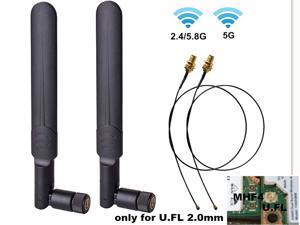 2pcs 6dBi 2.4GHz 5GHz Dual Band WiFi RP SMA Antenna WiFi Router XS 