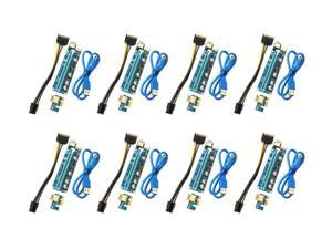 8-Pack Ver006C Mining Dedicated PCIe Riser Cable Card Riser Adapter Cryptocurrency PCI Express 1X to 16X Extender Mining Rig 60cm USB 3.0 6Pin Power 8-Pack Ver006C Mining Dedicated PCIe Riser Cable Card Riser Adapter Cryptocurrency PCI Express 1X to 16X Extender Mining Rig 60cm USB 3.0 6Pin Power