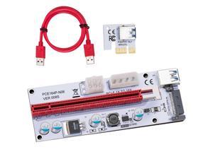 12-Pack Corn Electronics Updated Ver008S Mining Dedicated Riser Card PCI-E Express Cable 1x to 16x Ethereum ETH Mining 60cm USB 3.0 Cable 4 Solid Capacitors LED Indicator and Fuse Included 12-Pack Corn Electronics Updated Ver008S Mining Dedicated Riser Card PCI-E Express Cable 1x to 16x Ethereum ETH Mining 60cm USB 3.0 Cable 4 Solid Capacitors LED Indicator and Fuse Included