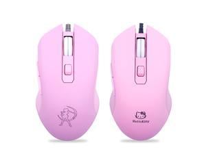 CORN Cool Exterior USB Wired 3200DPI Gaming Mouse With 7-color Backlit  For Office And Game, Silent Clicking - Pink (Sailor Moon Logo)