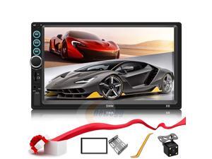 CORN Double Din Car Stereo Upgrade 7 inch Touch Screen Car Radio MP5/4/3 Player FM Radio Video Audio Compatible with Bluetooth Support Rear-View Camera Mirror Link Android & iPhone CORN Double Din Car Stereo Upgrade 7 inch Touch Screen Car Radio MP5/4/3 Player FM Radio Video Audio Compatible with Bluetooth Support Rear-View Camera Mirror Link Android & iPhone