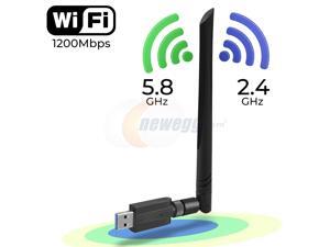 CORN Wireless WiFi Adapter 1200Mbps USB3.0 WiFi Dongle Dual Band 2.4G/5G 802.11ac Network Adapter with High Gain Antenna for Desktop Laptop PC Support Windows XP/10/8/8.1/7/Vista/2000,Mac 10.6-10.14 CORN Wireless WiFi Adapter 1200Mbps USB3.0 WiFi Dongle Dual Band 2.4G/5G 802.11ac Network Adapter with High Gain Antenna for Desktop Laptop PC Support Windows XP/10/8/8.1/7/Vista/2000,Mac 10.6-10.14