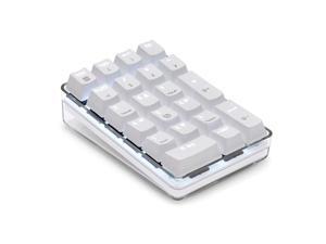 Mechanical Numeric Keypad Cherry MX Brown Switch Wired Gaming Keypad Crystal Case White Backlit 21 Keys Mini Numpad Portable Keypad Extended Layout White Magicforce by Qisan Mechanical Numeric Keypad Cherry MX Brown Switch Wired Gaming Keypad Crystal Case White Backlit 21 Keys Mini Numpad Portable Keypad Extended Layout White Magicforce by Qisan