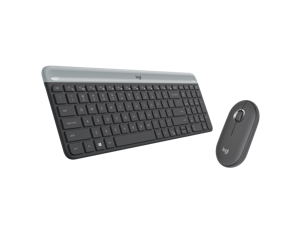 Logitech MK470 2.4 GHz Wireless Silent Keyboard and Mouse Combo,Pebble Edge Shape Design - Black Logitech MK470 2.4 GHz Wireless Silent Keyboard and Mouse Combo,Pebble Edge Shape Design - Black